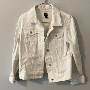 GAP L White denim jacket